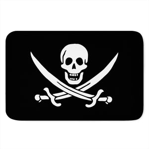 Calico Jack Pirate Flag Print Indoor Door Mat