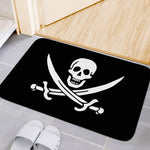 Calico Jack Pirate Flag Print Indoor Door Mat