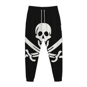 Calico Jack Pirate Flag Print Jogger Pants