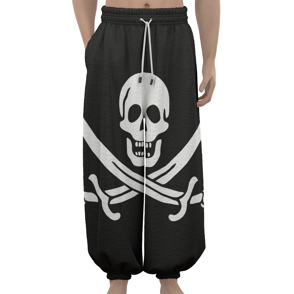 Calico Jack Pirate Flag Print Lantern Pants