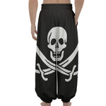 Calico Jack Pirate Flag Print Lantern Pants