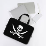 Calico Jack Pirate Flag Print Laptop Sleeve With Handle