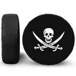 Calico Jack Pirate Flag Print Leather Spare Tire Cover