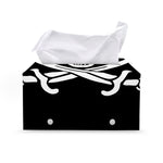 Calico Jack Pirate Flag Print Leather Tissue Box Cover