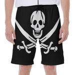 Calico Jack Pirate Flag Print Men's Beach Shorts