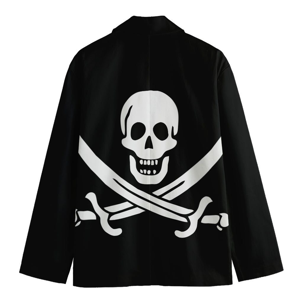 Calico Jack Pirate Flag Print Men's Blazer