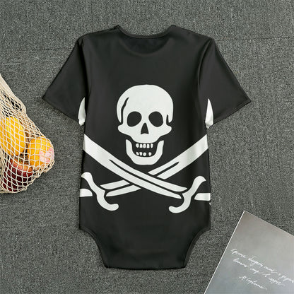 Calico Jack Pirate Flag Print Men's Bodysuit
