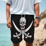 Calico Jack Pirate Flag Print Men's Cargo Shorts