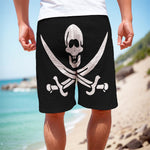 Calico Jack Pirate Flag Print Men's Cargo Shorts