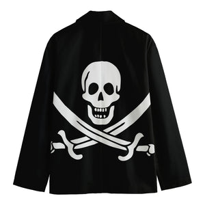 Calico Jack Pirate Flag Print Men's Cotton Blazer