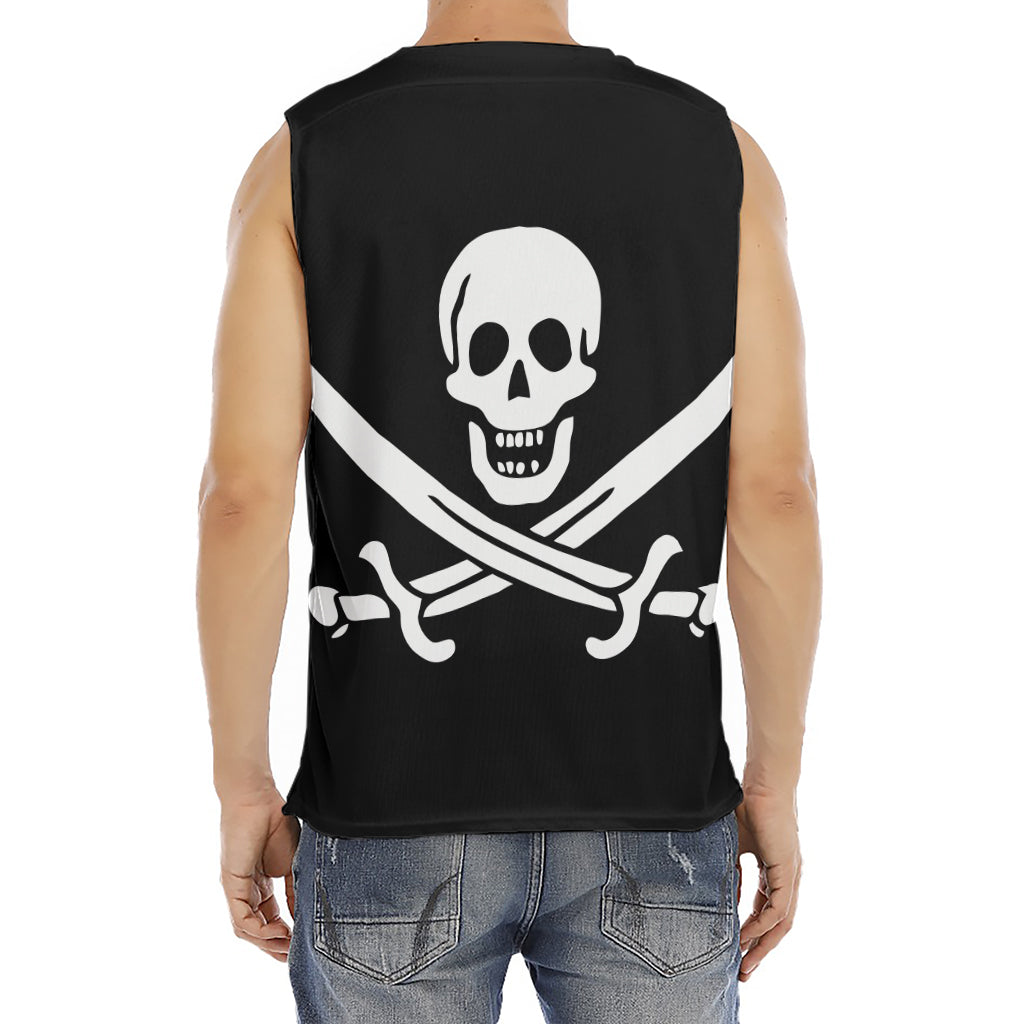 Calico Jack Pirate Flag Print Men's Fitness Tank Top