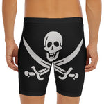 Calico Jack Pirate Flag Print Men's Long Boxer Briefs