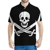 Calico Jack Pirate Flag Print Men's Polo Shirt