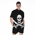 Calico Jack Pirate Flag Print Men's Romper