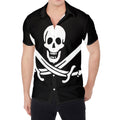 Calico Jack Pirate Flag Print Men's Shirt