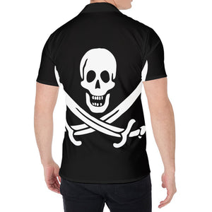 Calico Jack Pirate Flag Print Men's Shirt