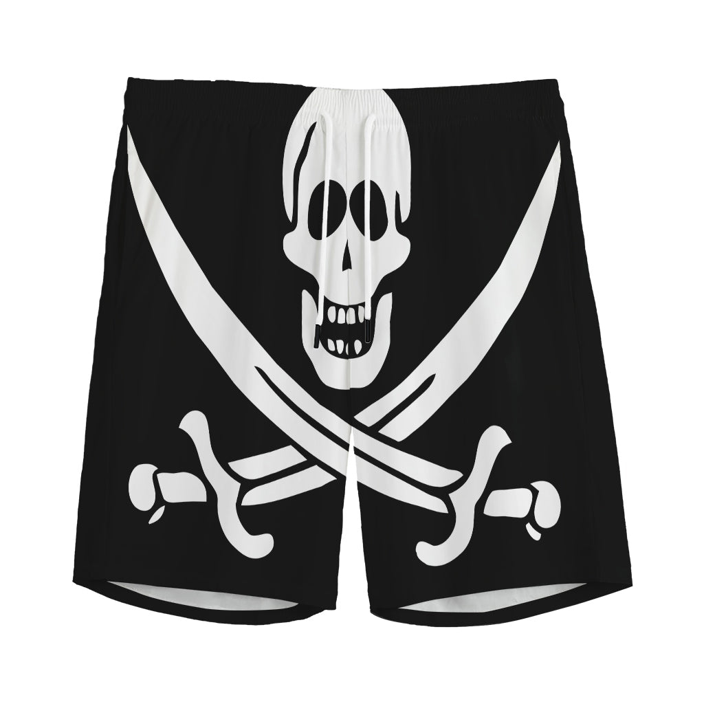 Calico Jack Pirate Flag Print Men's Sports Shorts