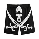Calico Jack Pirate Flag Print Men's Sports Shorts