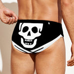 Calico Jack Pirate Flag Print Men's Swim Briefs