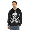 Calico Jack Pirate Flag Print Men's Velvet Pullover Hoodie