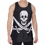 Calico Jack Pirate Flag Print Men's Velvet Tank Top