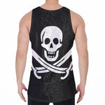 Calico Jack Pirate Flag Print Men's Velvet Tank Top