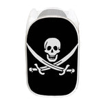 Calico Jack Pirate Flag Print Mesh Laundry Hamper