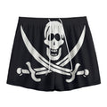 Calico Jack Pirate Flag Print Mesh Shorts