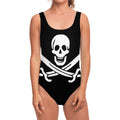 Calico Jack Pirate Flag Print One Piece Swimsuit