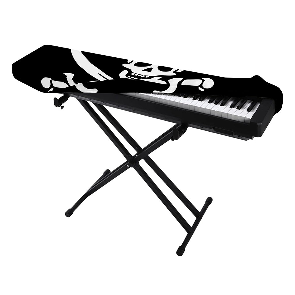 Calico Jack Pirate Flag Print Piano Keyboard Cover