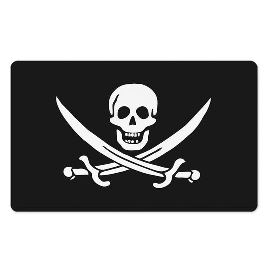 Calico Jack Pirate Flag Print Polyester Doormat