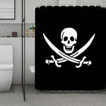 Calico Jack Pirate Flag Print Polyester Shower Curtain