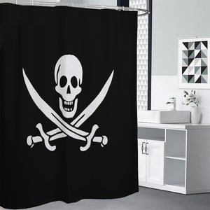 Calico Jack Pirate Flag Print Premium Shower Curtain