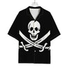 Calico Jack Pirate Flag Print Rayon Hawaiian Shirt