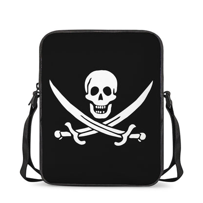 Calico Jack Pirate Flag Print Rectangular Crossbody Bag