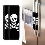 Calico Jack Pirate Flag Print Refrigerator Handle Covers