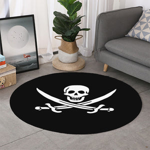 Calico Jack Pirate Flag Print Round Rug