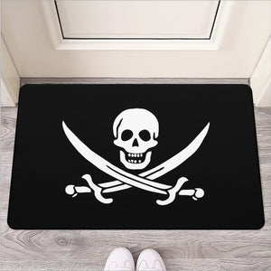 Calico Jack Pirate Flag Print Rubber Doormat