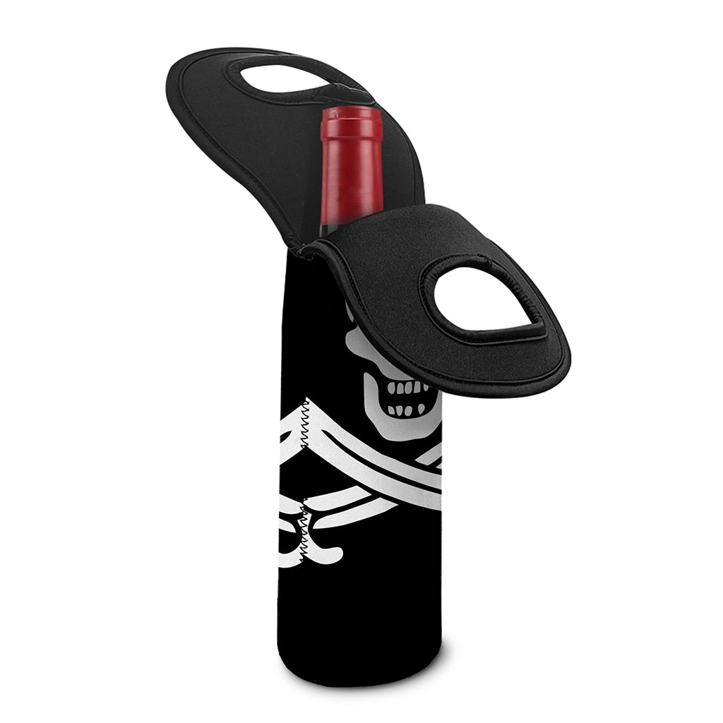 Calico Jack Pirate Flag Print Single Neoprene Wine Tote