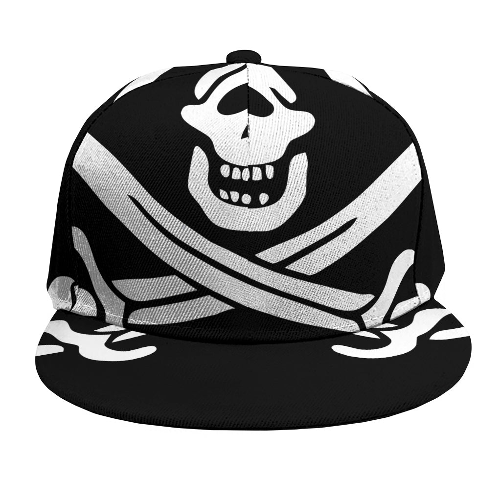 Calico Jack Pirate Flag Print Snapback Cap