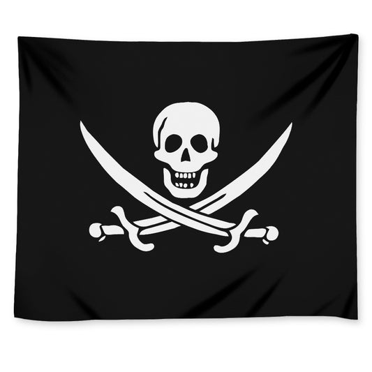 Calico Jack Pirate Flag Print Tapestry