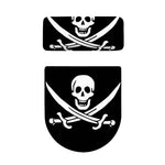 Calico Jack Pirate Flag Print Toilet Lid And Tank Cover Set