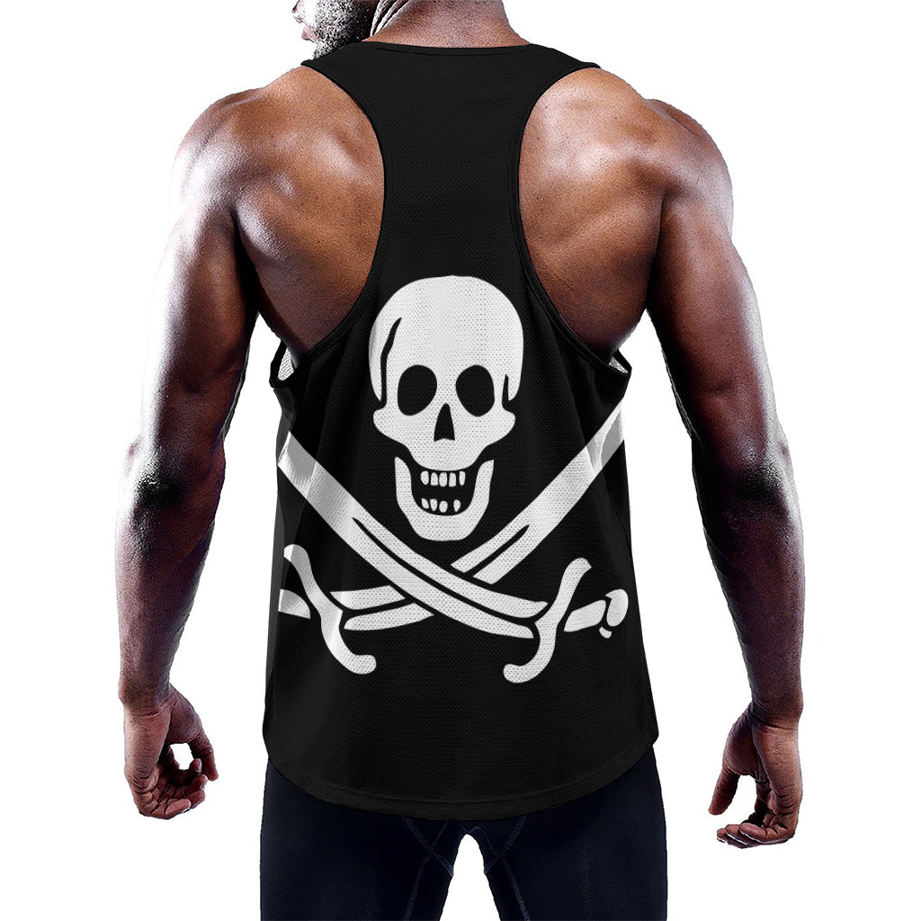 Calico Jack Pirate Flag Print Training Tank Top