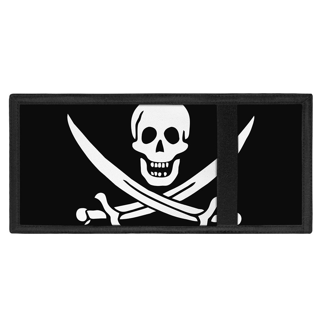Calico Jack Pirate Flag Print Trifold Wallet