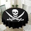 Calico Jack Pirate Flag Print Waterproof Round Tablecloth