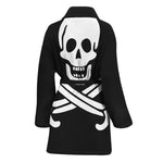 Calico Jack Pirate Flag Print Women's Bathrobe