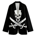 Calico Jack Pirate Flag Print Women's Blazer