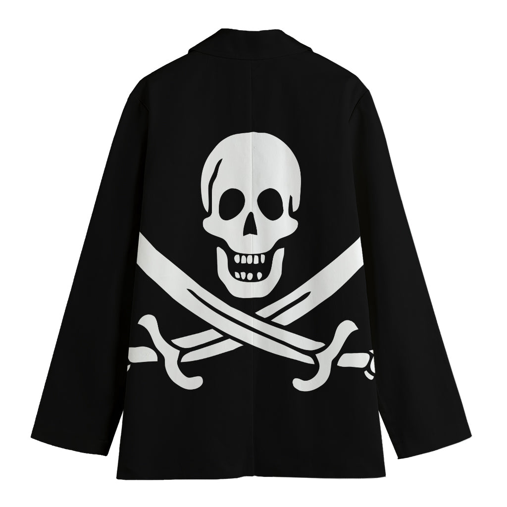 Calico Jack Pirate Flag Print Women's Blazer