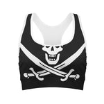 Calico Jack Pirate Flag Print Women's Sports Bra