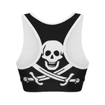 Calico Jack Pirate Flag Print Women's Sports Bra